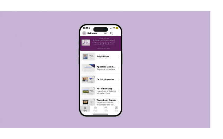 The Dokimos app shown on a phone